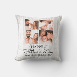 Cojín Decorativo Collage de fotos moderno lindo Feliz Día de los Pr