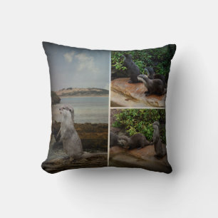 Cojín Decorativo Collage de fotos Otter Three Pictures,