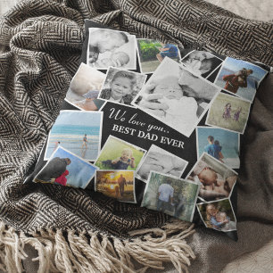 Cojín Decorativo Collage de fotos personalizadas para papá 17 Día