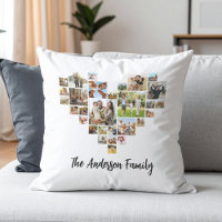 Collage de fotos personalizado de corazón familiar