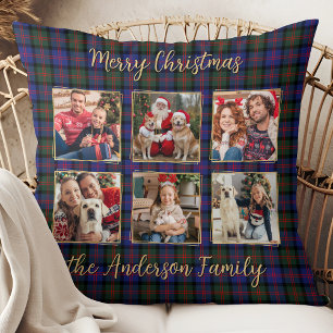 Cojín Decorativo Collage de fotos personalizado de Navidades famili