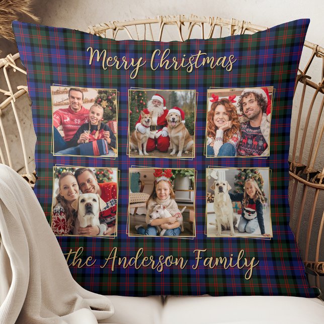 Cojín Decorativo Collage de fotos personalizado de Navidades famili (Subido por el creador)
