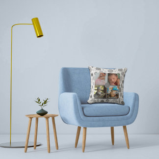 Cojín Decorativo Collage de fotos personalizado para bebé 4