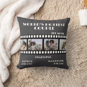 Cojín Decorativo Collage de fotos tira de película Personalizado DI