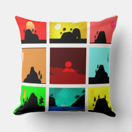 Cojín Decorativo Collage de Isla Tropical