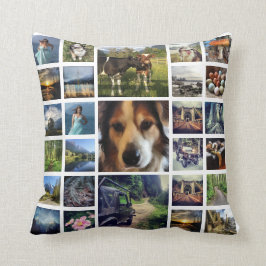 Cojín Decorativo Collage de lujo mega de 27 fotos de Instagram