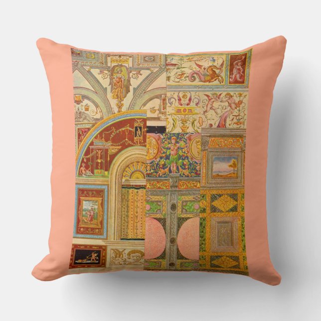 Cojín Decorativo collage de motivos barrocos italianos (Anverso)