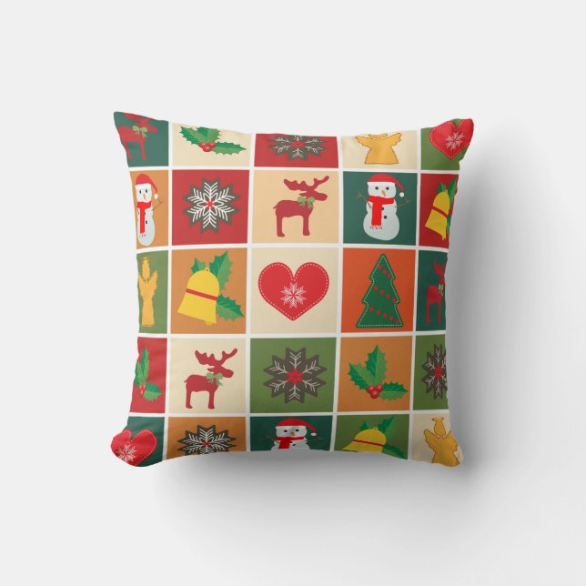 Cojín Decorativo Collage de navidades (Anverso)