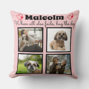 Cojín Decorativo Collage de perros - 4 fotos personalizadas