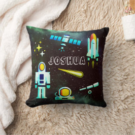 Cojín Decorativo Collage de un astronauta divertido personalizado