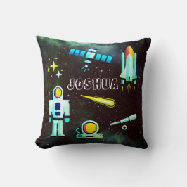 Cojín Decorativo Collage de un astronauta divertido personalizado