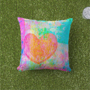 Cojín Decorativo Collage del Boho Heart