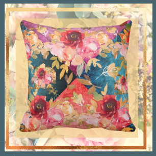 Cojín Decorativo Collage Floral Jewel Toned