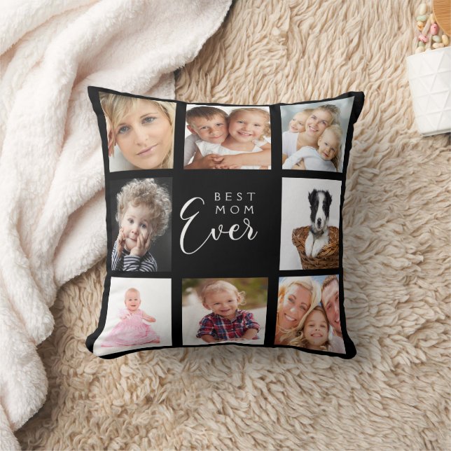 Cojín Decorativo Collage fotográfico materno de niños negros (Manta)