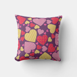 Cojín Decorativo Collage modelado de los corazones