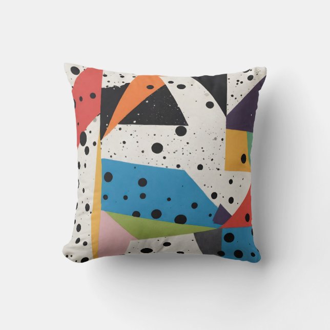 Cojín Decorativo Collage Paper Black Dots (Anverso)