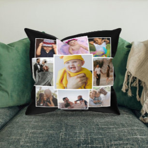 Cojín Decorativo Collage personalizado de 9 fotos