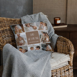 Cojín Decorativo Collage Photo Dad We Love Happy Fathers Day