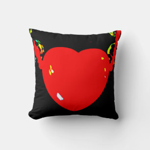 Cojín Decorativo Collar del corazón rojo