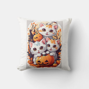 Cojín Decorativo Collar para perro gatitos lindos de Halloween - Id