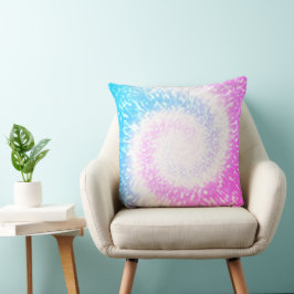 Cojín Decorativo Collarín hippy de tinte azul y púrpura