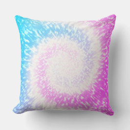 Cojín Decorativo Collarín hippy de tinte azul y púrpura