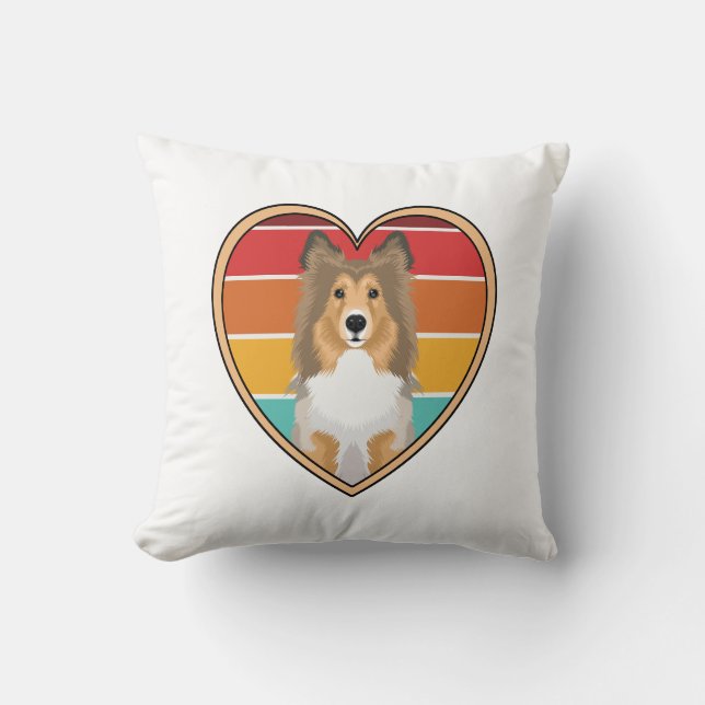 Cojín Decorativo Collie de pelo áspero (Anverso)
