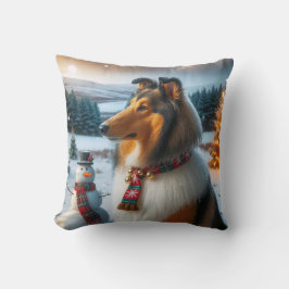 Cojín Decorativo Collie Holiday