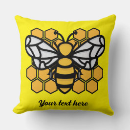 Cojín Decorativo colmena de abejas editable