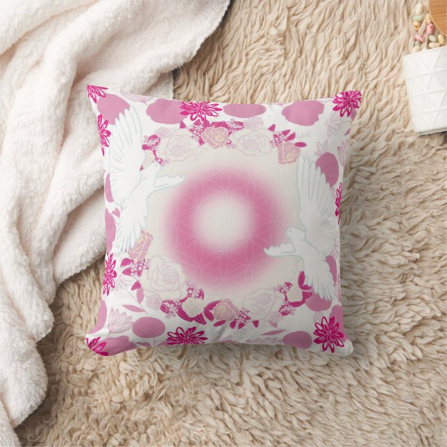 Cojín Decorativo colombe à fleur (Manta)