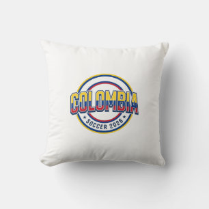 Cojín Decorativo Colombia Fútbol 2026 Fútbol Negrita País Tipografí