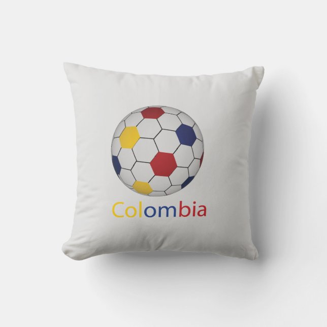 Cojín Decorativo Colombia Soccer Throw Pillow (Anverso)