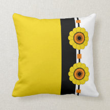 Color amarillo bloqueado y floral