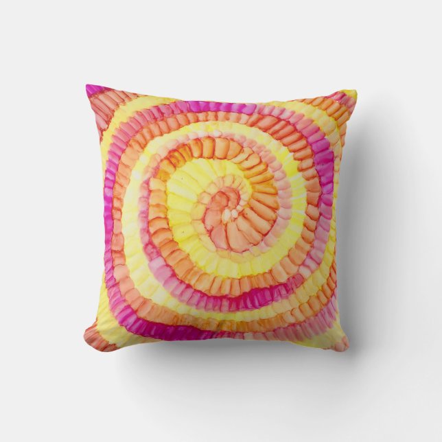 Cojín Decorativo Color amarillo, Naranja, rosado (Anverso)