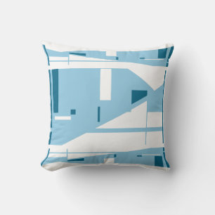 Cojín Decorativo Color azul claro blanco clásico estilo mediterráne