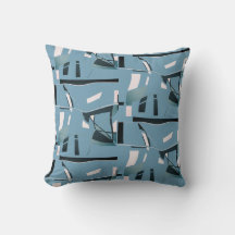 Color blanco verde azulado sobre formas azul claro