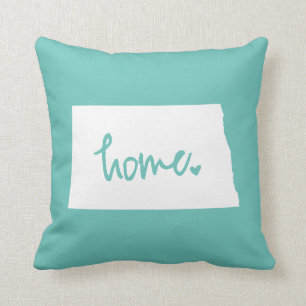 Cojín Decorativo Color casero del personalizado de Dakota del Norte