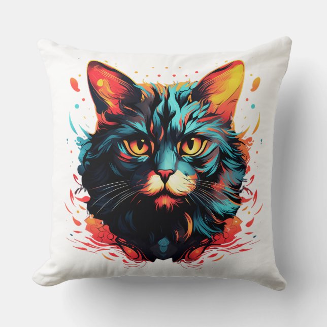 Cojín Decorativo Color cat (Anverso)