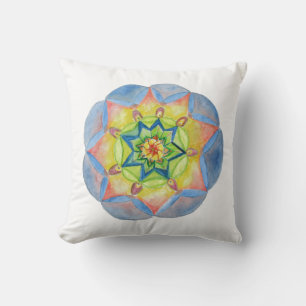 Cojín Decorativo Color de agua azul Cushion Mandala 41 cm x 41 cm