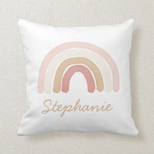 Cojín Decorativo Color de agua rosado del arcoiris Nombre