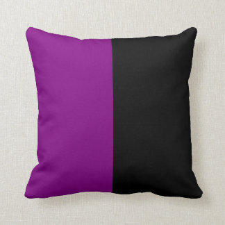 Cojín Decorativo Color de división negro y púrpura