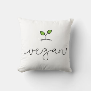 Cojín Decorativo Color de fondo vegan minimalista Personalizado