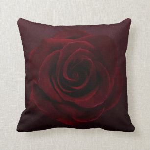 Cojín Decorativo Color de rosa gótico de Borgoña