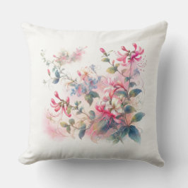 Cojín Decorativo Color del agua de las nueces rosadas (fondo blanco