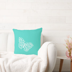 Cojín Decorativo Color del Personalizado de mariposa artística