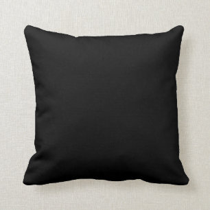 Cojín Decorativo Color negro simple sólido