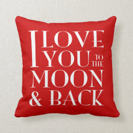 Cojín Decorativo Color personalizado te amo a la luna y a la espald