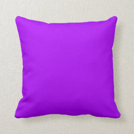 Cojín Decorativo Color púrpura de neón fucsia púrpura brillante
