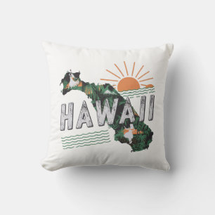 Cojín Decorativo Color retro del estado del hogar Hawai