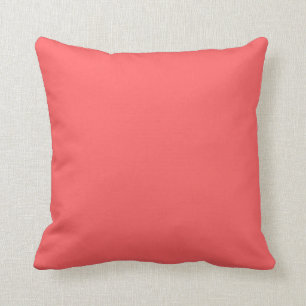 Cojín Decorativo Color rosa coral (color sólido) 